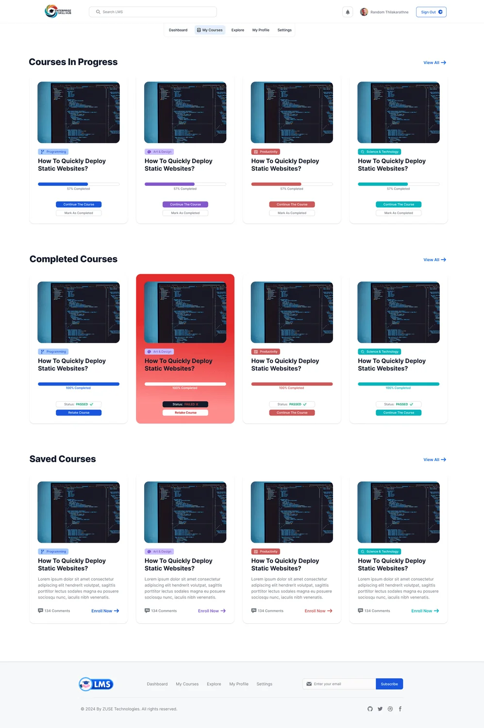 ZUSE Corporate LMS - Courses
