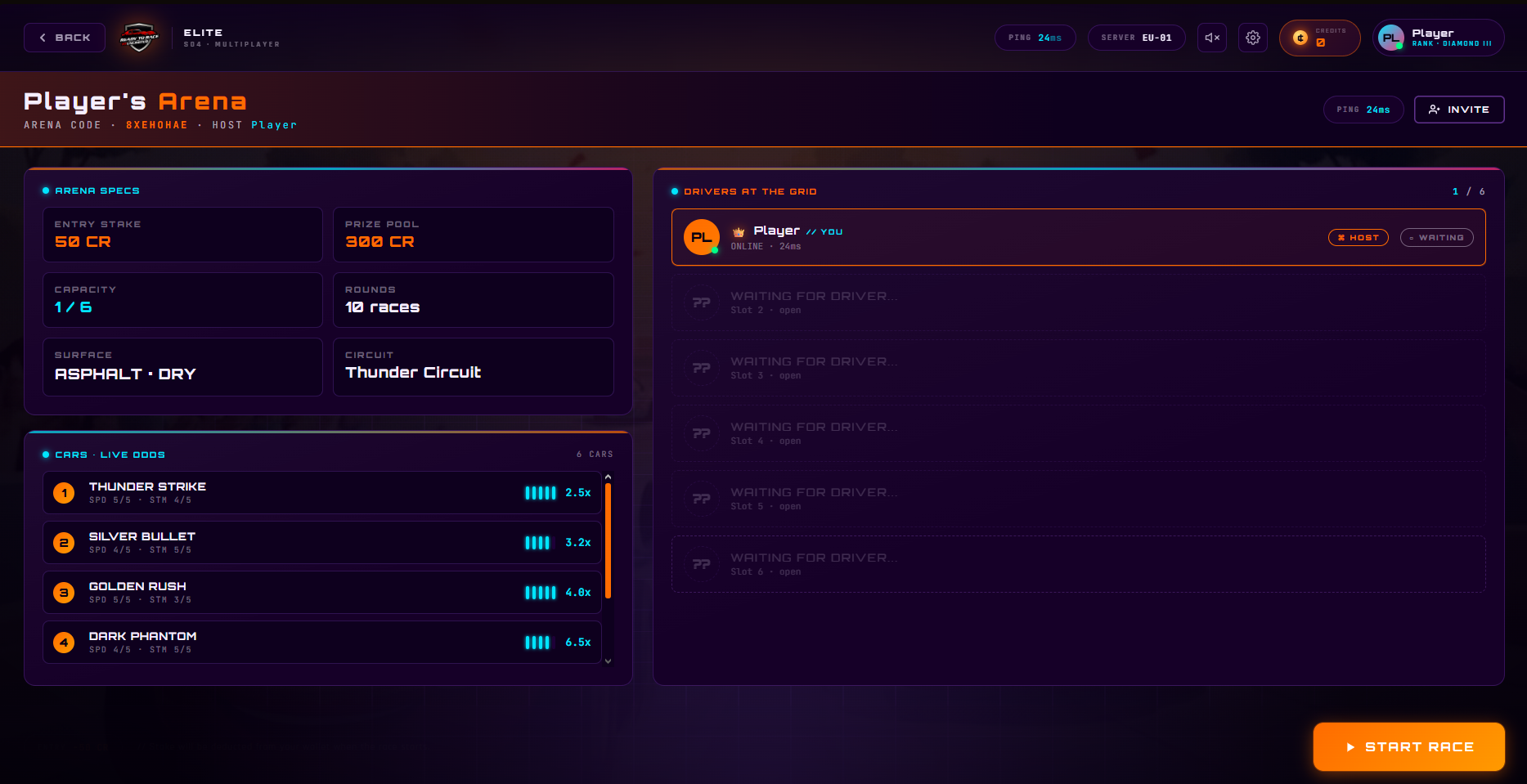 Lobby - Player's Arena