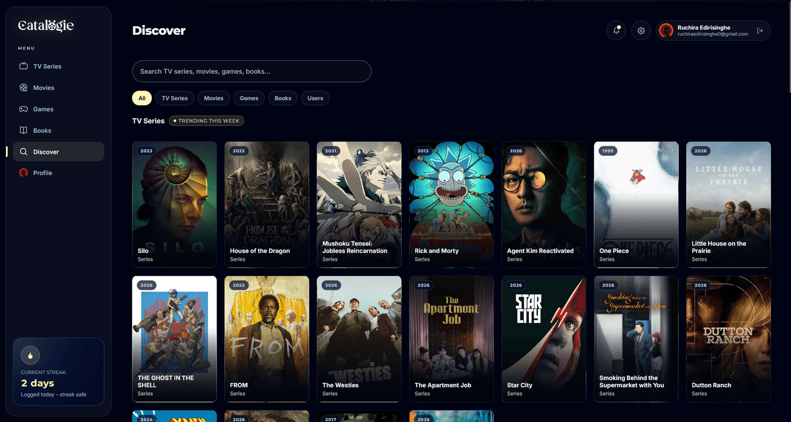 Catalogie - Discover, searching across every medium