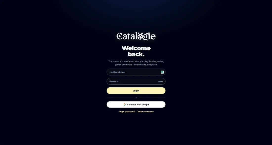 Catalogie - Sign in