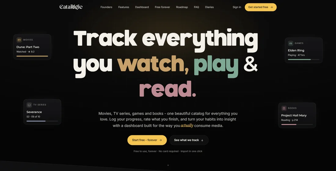 Catalogie - Full homepage