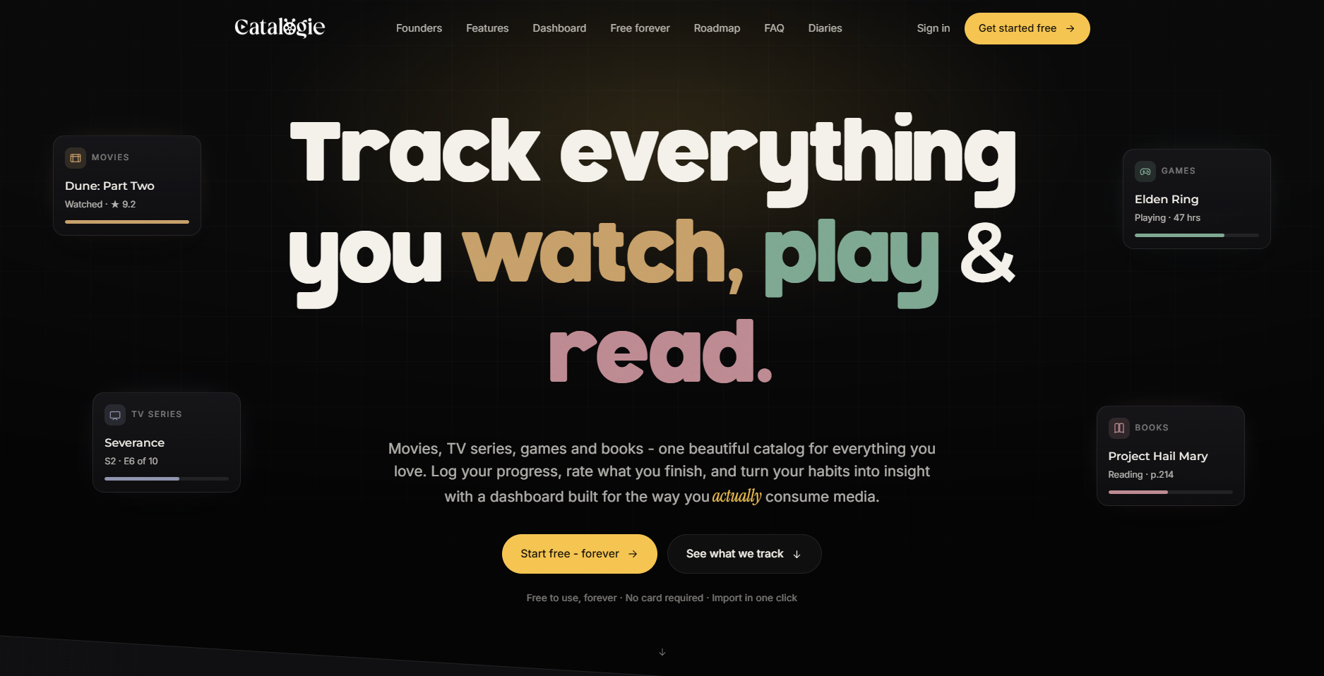 catalogie.com - the full homepage