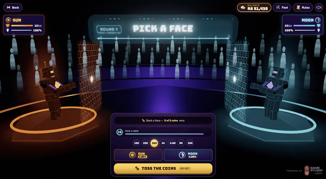 Coin Duel - The pit & the board