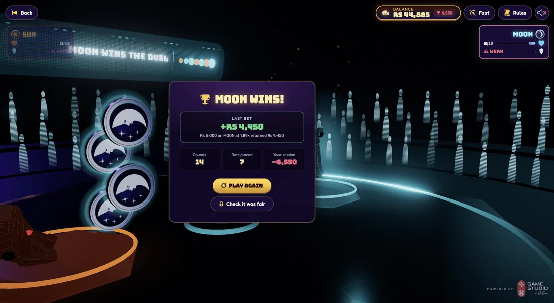Coin Duel - Duel summary