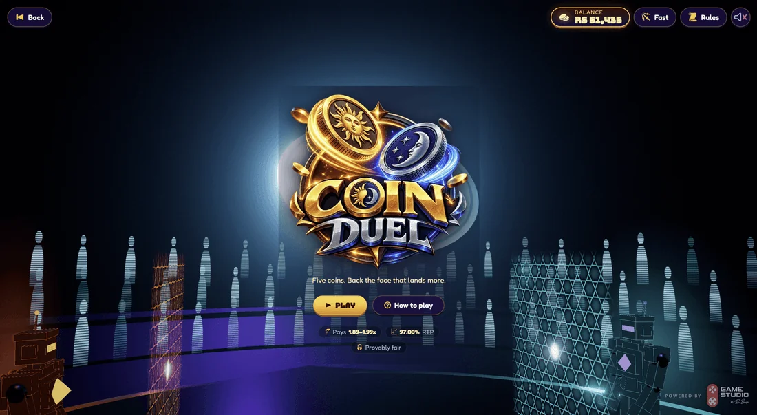 Coin Duel - Title · the badge