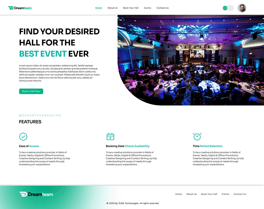 DTM Hall Management System - Home