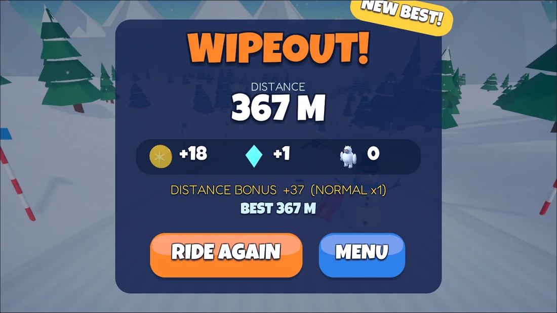 Glacier Glide - Double Coins power-up