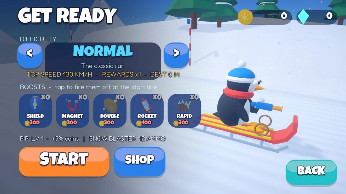 Glacier Glide - Get Ready - difficulty and boosts