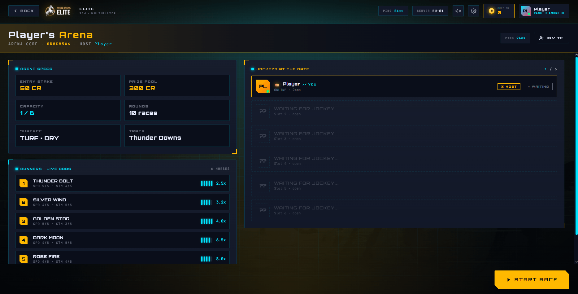 Lobby - Player's Arena