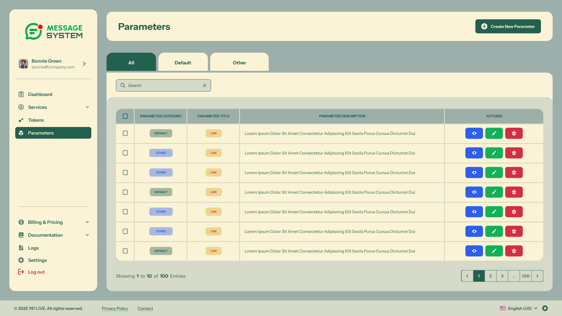 Parameters