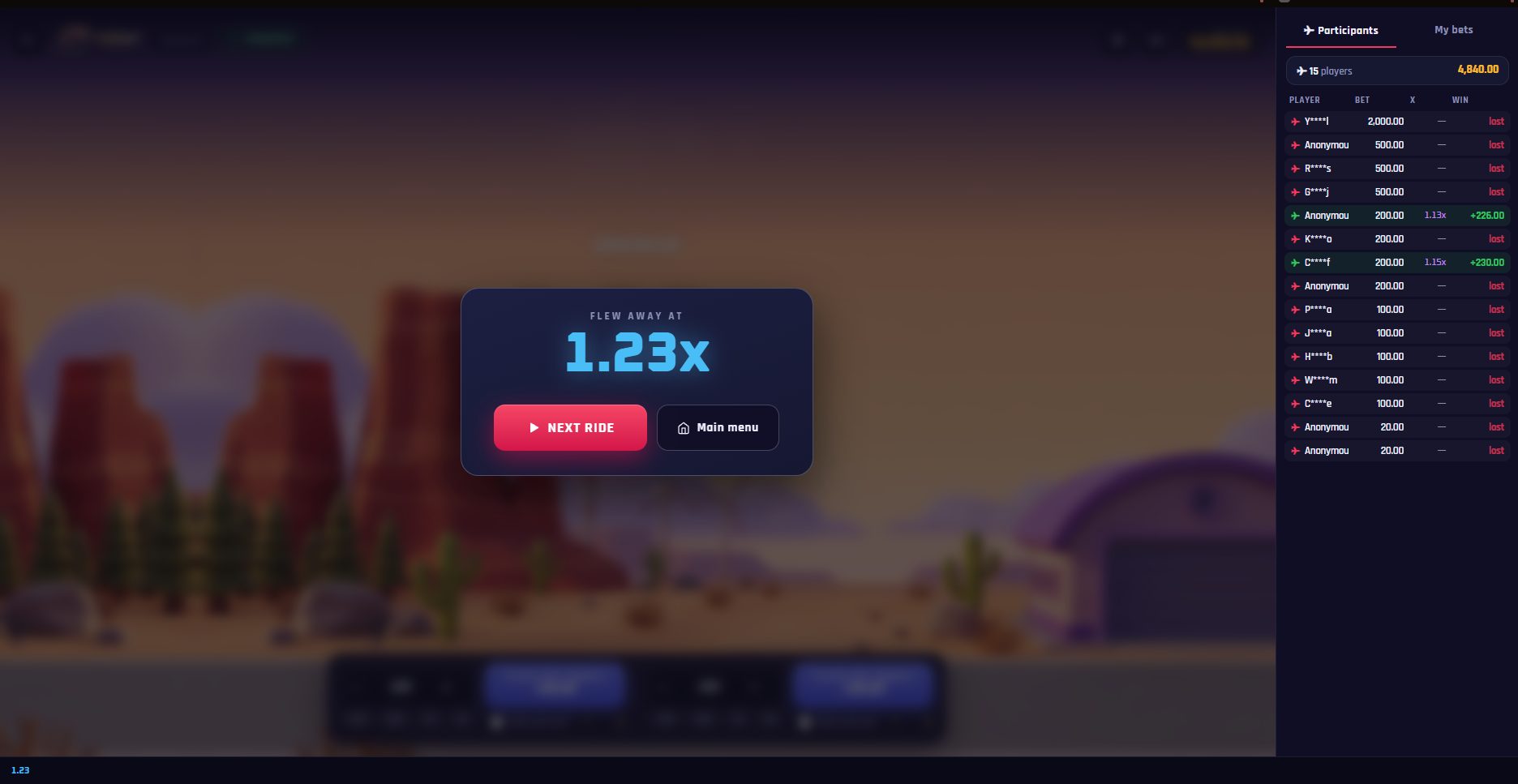 PropBet - round result and settlement