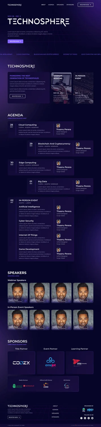 TECHNOSPHERE - Landing page