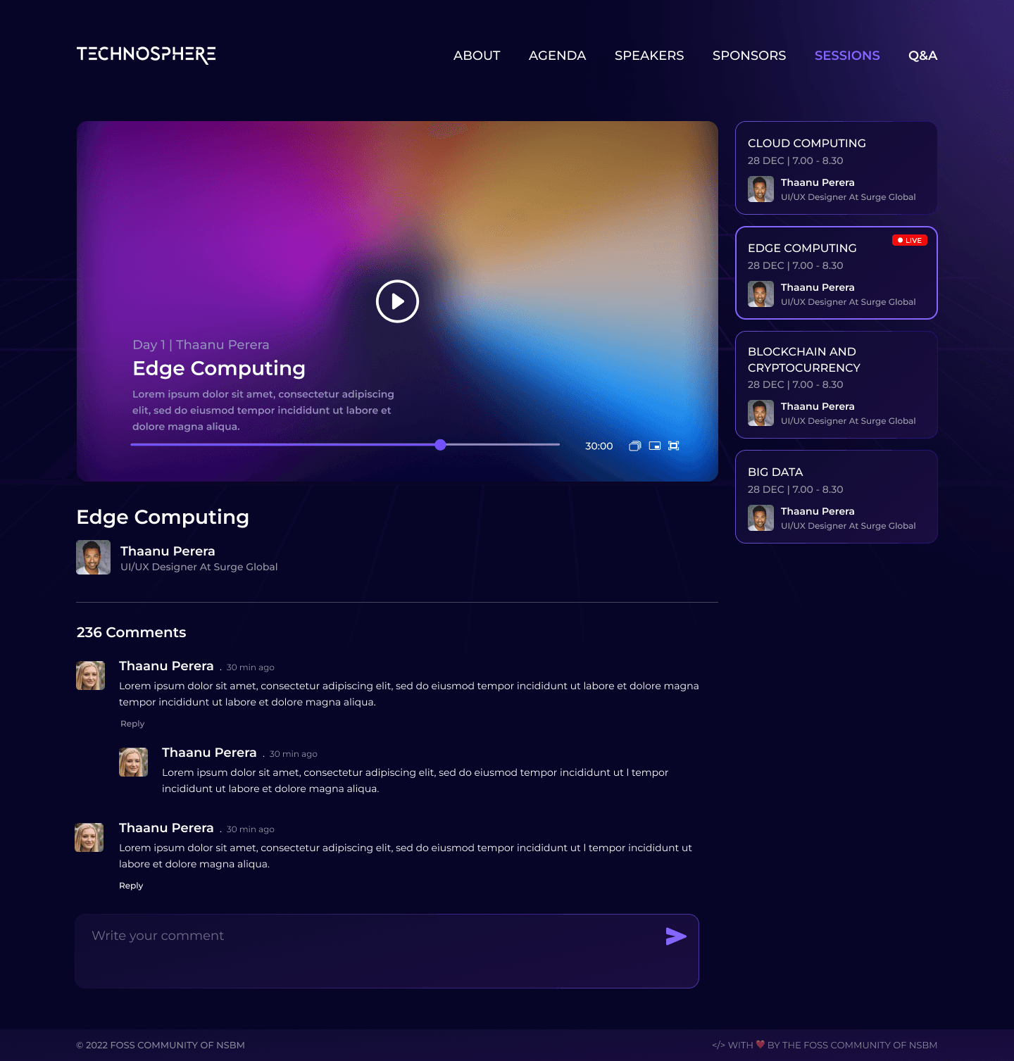 Session Video Player