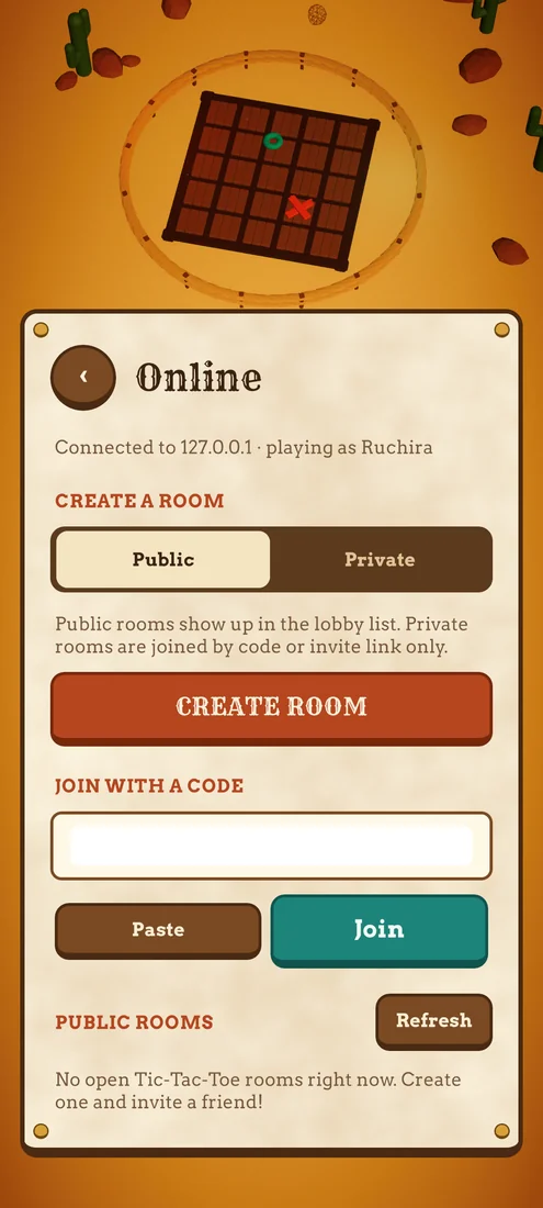 Tic-Tac-Toe Showdown - Online Posse - rooms and codes