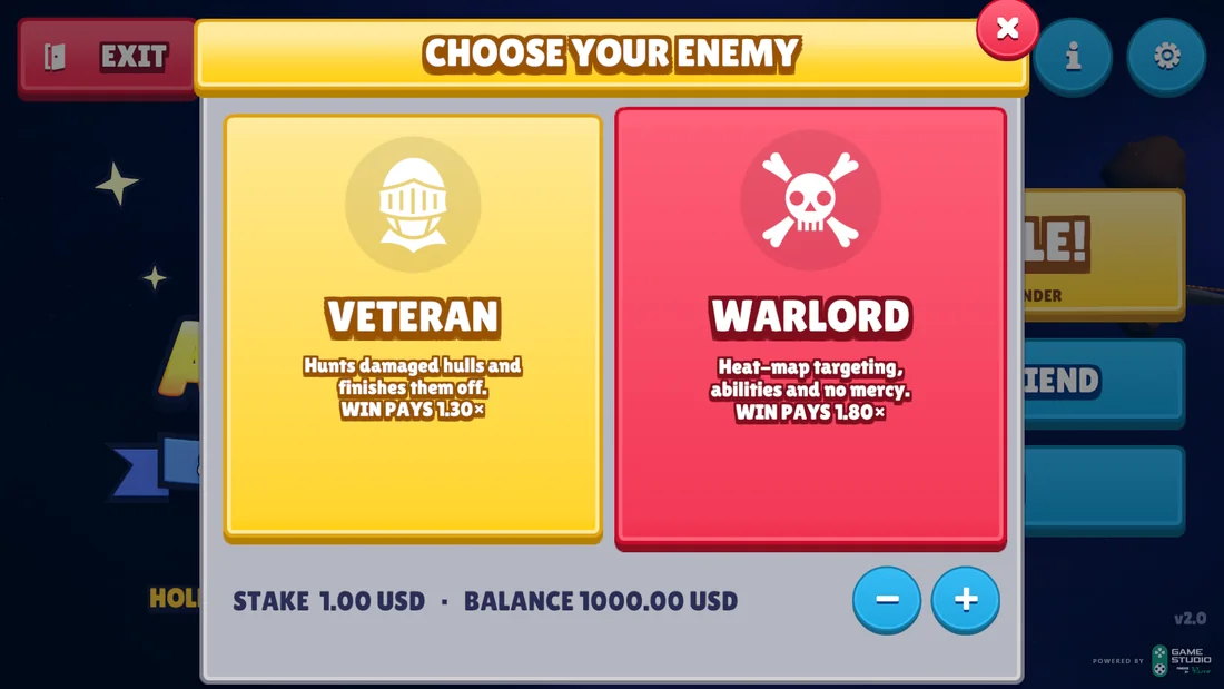Void Armada - Choose your enemy - Veteran or Warlord