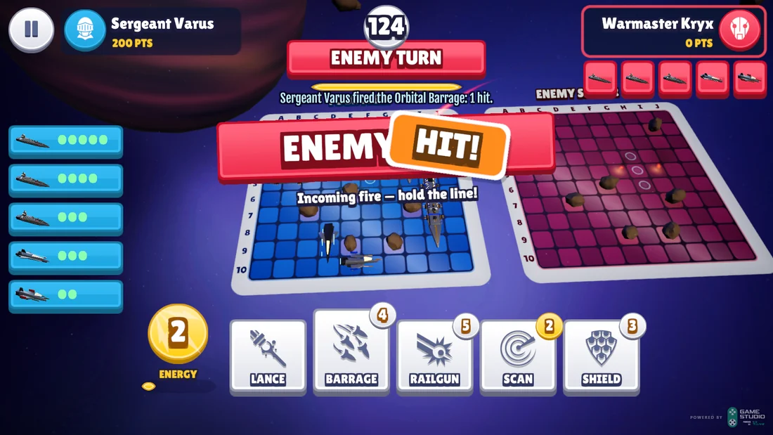 Void Armada - Enemy turn - incoming fire